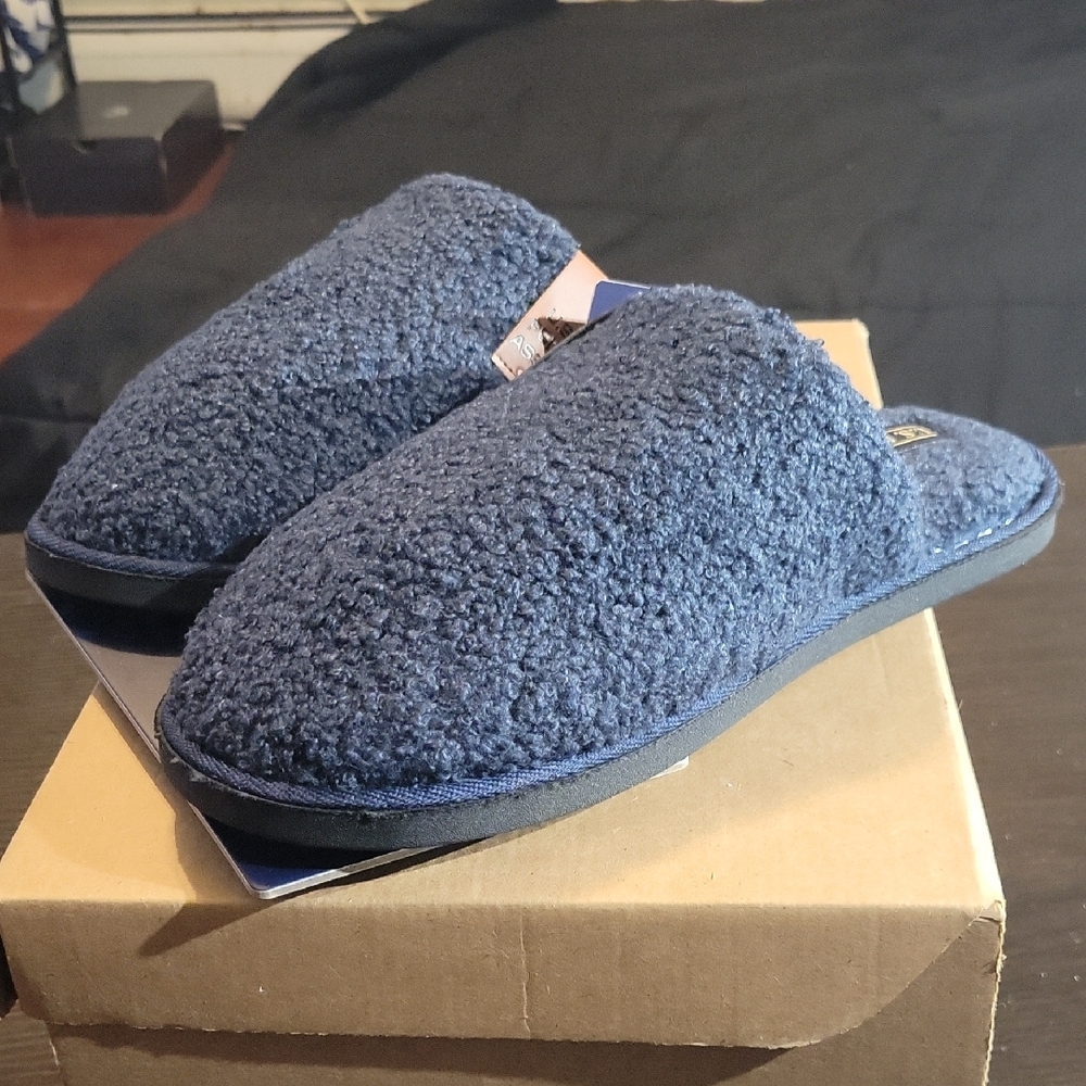 U.S. Polo Assn. Sherpa Slip-On Slippers "Navy Blue" M9/10/W10.5/11.5 NWT - Picture 2 of 6